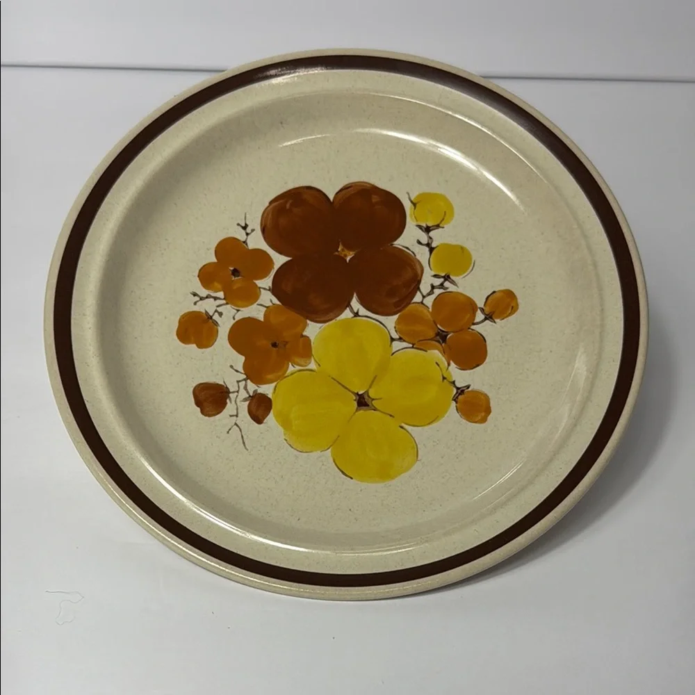Vintage Stoneware (Ji) Stonecrest Salad Plate Hand Painted In Korea‎